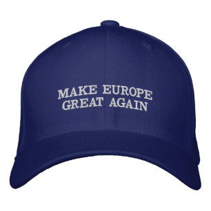 Custom Colour & Text Make Europe Blank Again Blue Embroidered Hat