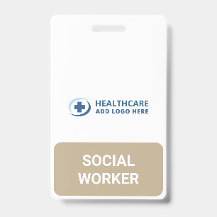 Custom Colour Text Social Worker Companion Badge