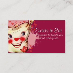 custom colour vintage sugar sack baking bakery business card