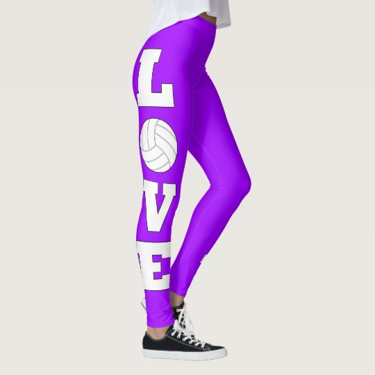 Custom Colour Volleyball Love Girls Leggings