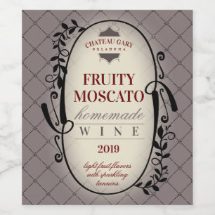 Custom colour wedding homemade wine personalized label