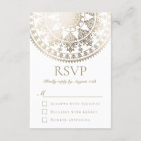 Custom Colour Wedding RSVP Cards Gold Foil