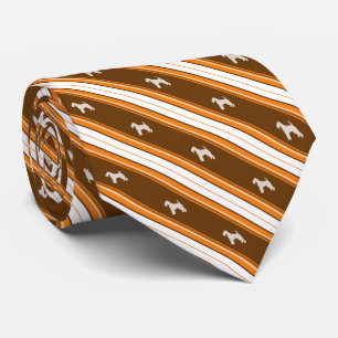 Custom Colour Welsh Terrier Striped Tie