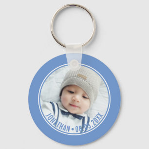 Custom Colour with Custom Photo and Text Keychain