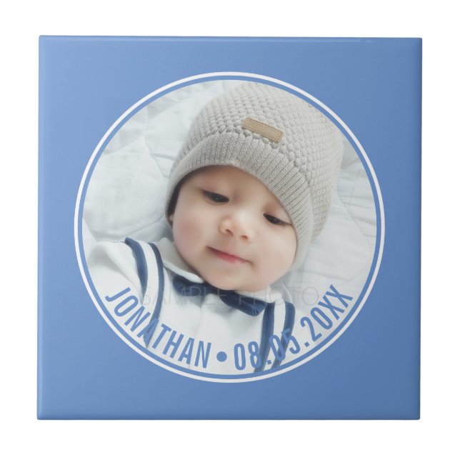 Custom Colour with Custom Photo and Text Tile (Front)