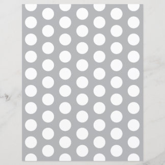 Custom Colour with Large White Dots Scrapbook Pape
