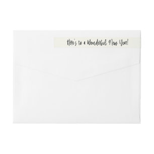 Custom Colour Wonderful New Year Return Address Wrap Around Label