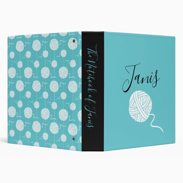 Custom Colour Yarn Ball String Pattern Binder (Background)