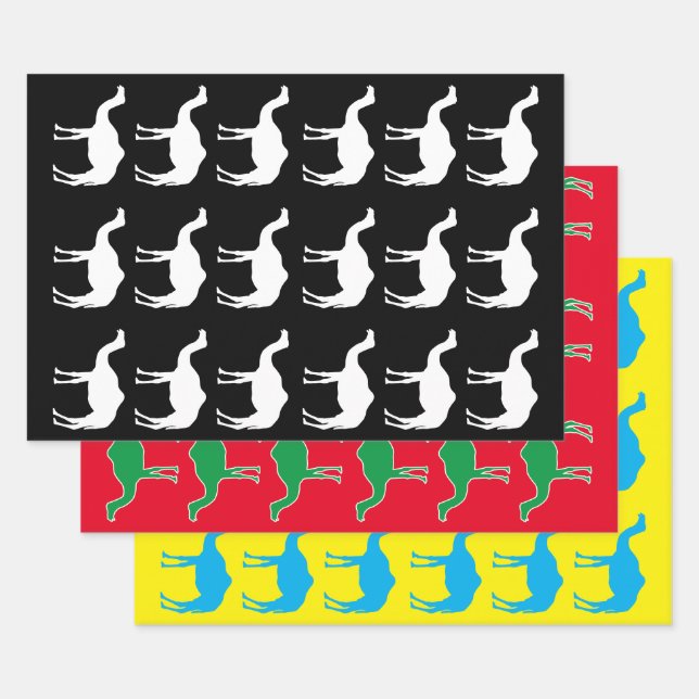 Custom coloured camel pattern wrapping paper sheet (Set)