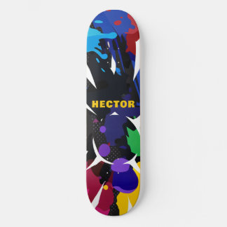 Custom Colourful 2D Animation Blue Black Purple Skateboard