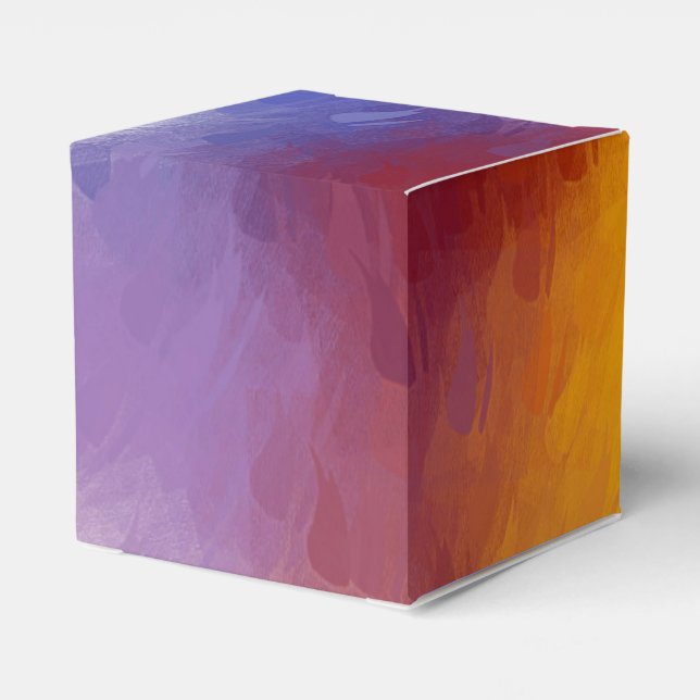 Custom Colourful Abstract Art Elegant Modern Trend Favor Box (Back Side)