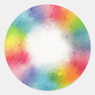 Custom Colourful Abstract Trendy Blank Template Classic Round Sticker