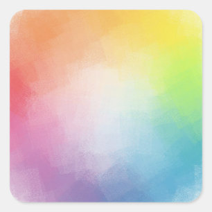 Custom Colourful Blank Template Blue Purple Green Square Sticker
