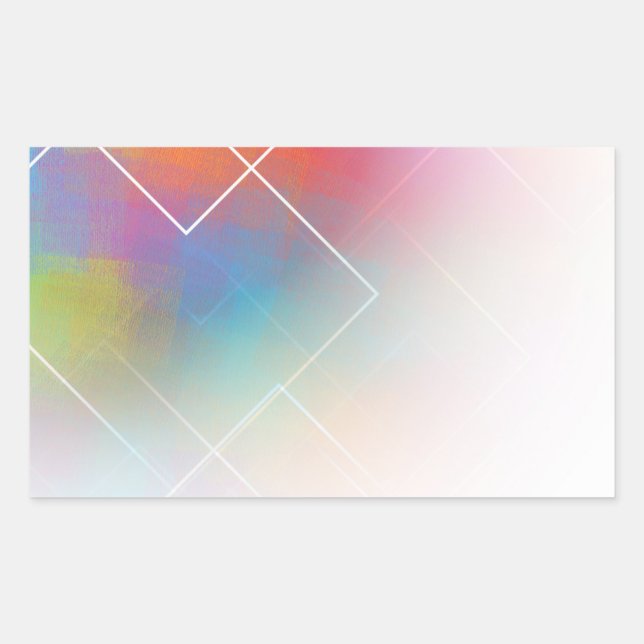 Custom Colourful Blank Template Modern Abstract Sticker (Front)