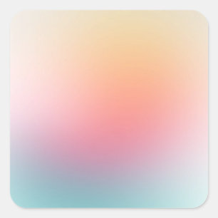 Custom Colourful Blank Template Red Pink Blue Square Sticker