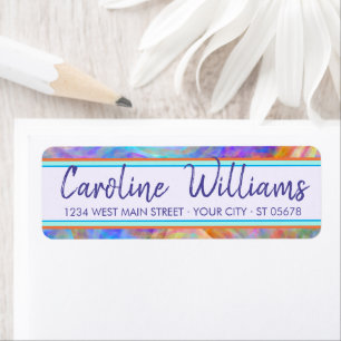 Custom Colourful Bohemian Marble Waves Pattern