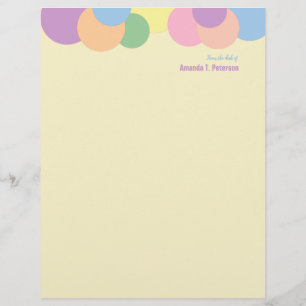 Custom Colourful Circles Pattern From the Desk of Letterhead