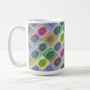 Custom Colourful Eggs Abstract Pattern Easter Coffee Mug