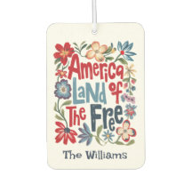 Custom Colourful Floral America Land Of The Free