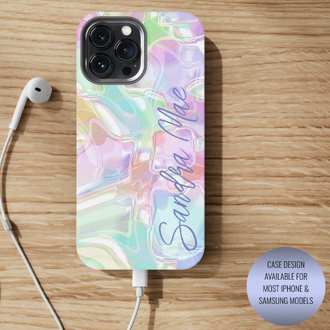 Custom Colourful Fun Summer Watercolor Art Pattern iPhone Case (Creator Uploaded)