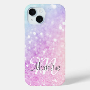 Custom Colourful Glitter Iridescent Elegant iPhone 15 Case
