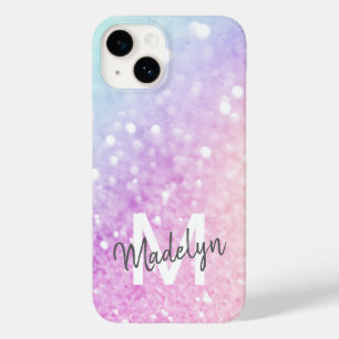 Custom Colourful Glitter Iridescent Elegant Case-Mate iPhone 14 Case