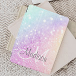 Custom Colourful Glitter Iridescent Elegant iPad Pro Cover<br><div class="desc">Easily personalize this elegant colourful bokeh glitter pattern with your custom name and/or monogram.</div>