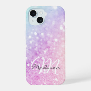Custom Colourful Glitter Iridescent Elegant iPhone 15 Case