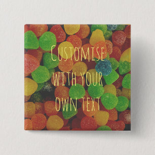 Custom Colourful Gumdrops 2 Inch Square Button