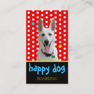 Custom Colourful Happy Dog Themed Business Card