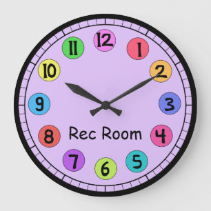 Custom Colourful Kids Big Number Clock