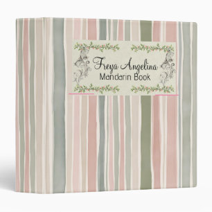 Custom Colourful Line Binder   Personalized Text