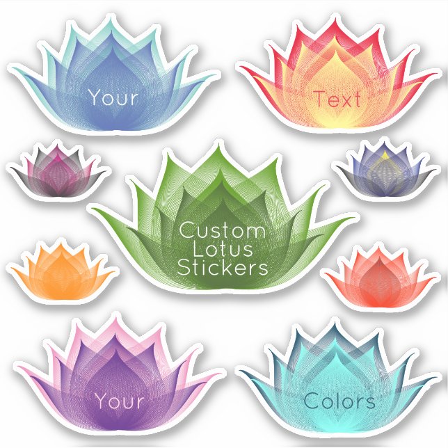 Custom Colourful Lotus Flowers Art Elegant Templat (Front)