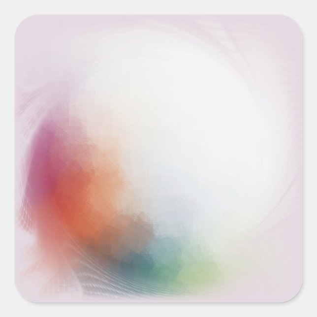 Custom Colourful Modern Abstract Blank Template Square Sticker (Front)