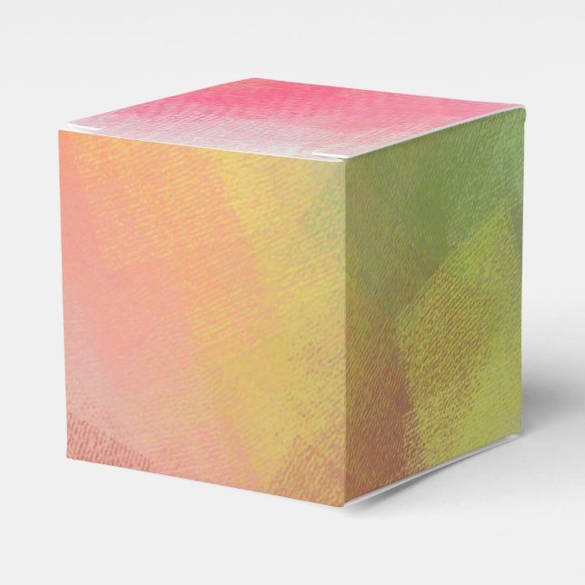 Custom Colourful Modern Abstract Elegant Template Favor Box (Front Side)