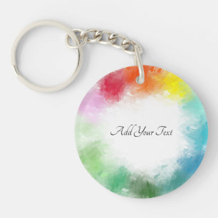 Custom Colourful Modern Template Handwriting Scrip Keychain