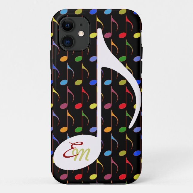 custom colourful musical notes Case-Mate iPhone case (Back)