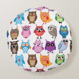 Custom Colourful Owl Pillow