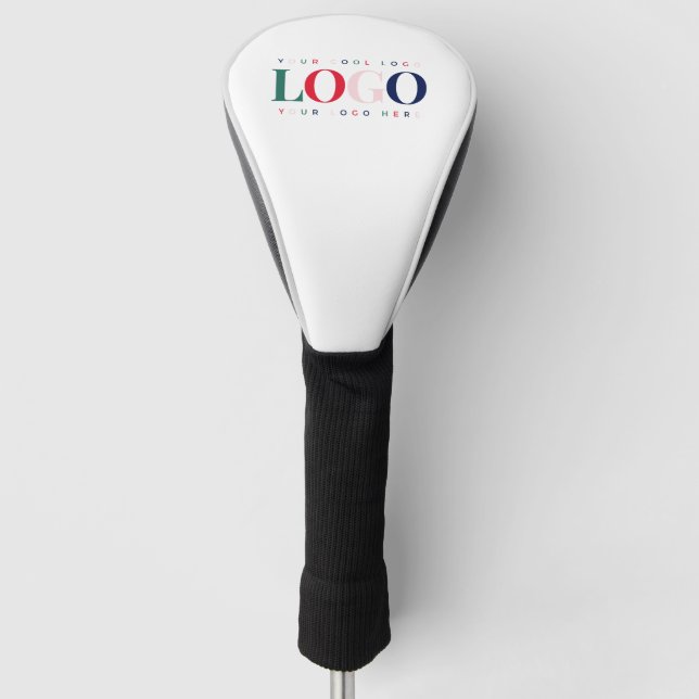 Custom Colourful Rectangle Business Logo Company   Golf Head Cover (Front)