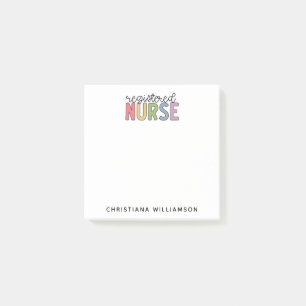 Custom Colourful Registered Nurse RN Graduation Post-it Notes