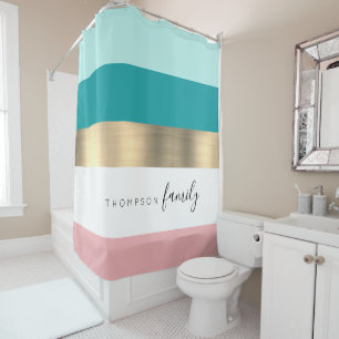 Custom colourful stripped family name