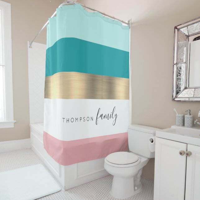 Custom colourful stripped family name (In Situ)