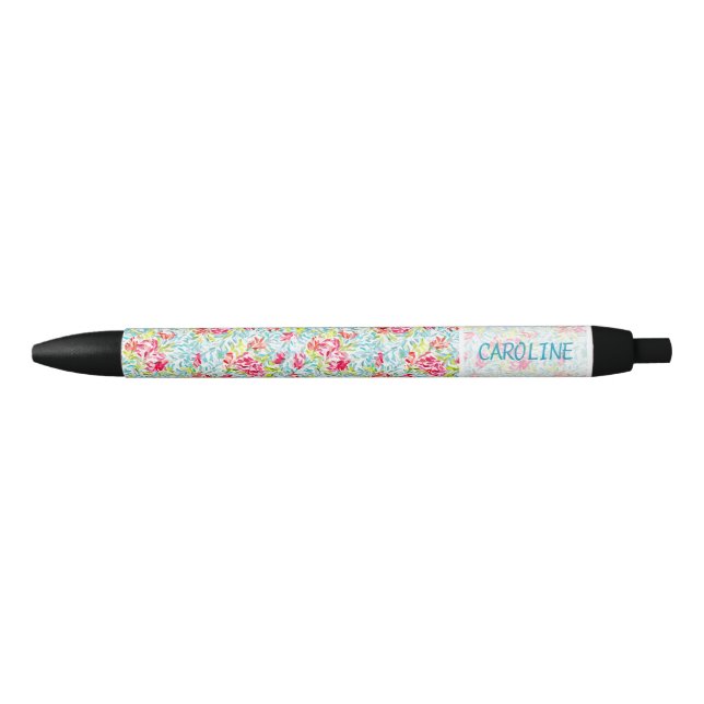 Custom Colourful Summer Paint Splatter Art Pattern Black Ink Pen (Front)