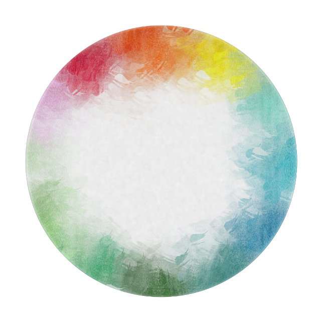 Custom Colourful Template Modern Elegant Blank Cutting Board (Front)