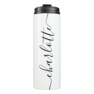 Custom Colours Add Your Name Calligraphy Script Thermal Tumbler