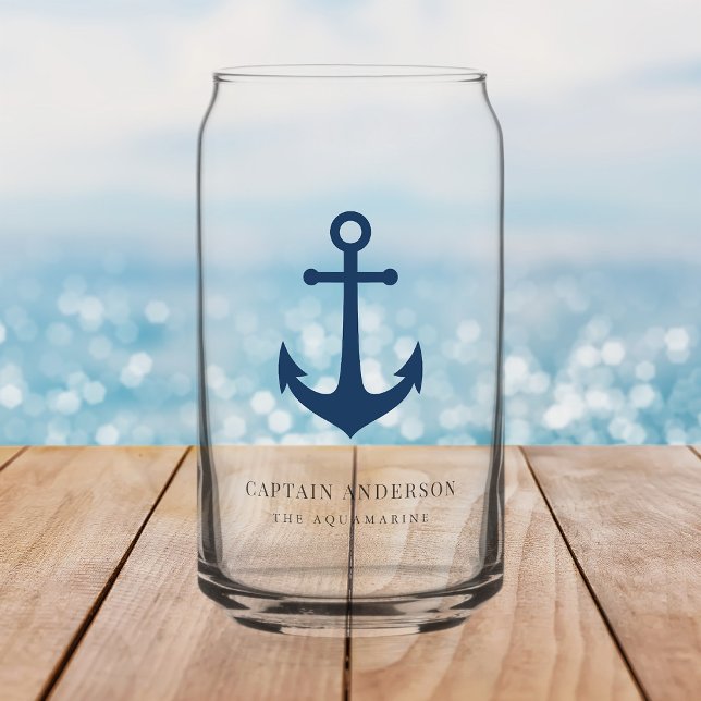 Custom Colours Anchor Personalized Captain  Can Glass (Creator Uploaded)