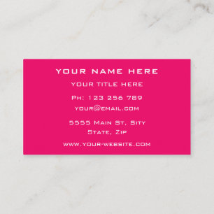 Custom Colours and Font Personalized Business Card