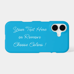 Custom Colours and Text Blue iPhone Case Example