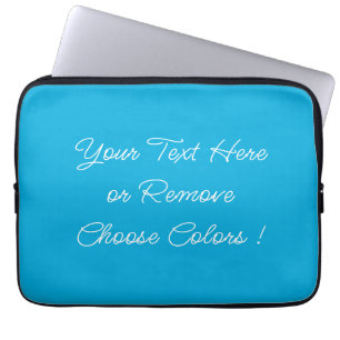 Custom Colours and Text Name Your Personalized Blu Laptop Sleeve
