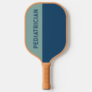 Custom Colours Blue Teal Pediatrician  Pickleball Paddle